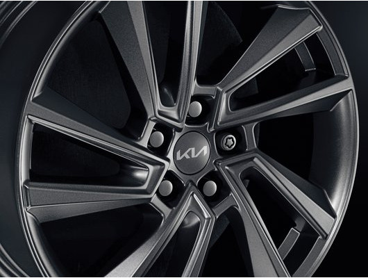 66490ADE50DC Originálna sada matíc kolies KIA, tmavý chróm