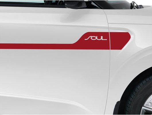 J2200ADE00RD Bočné nálepky, chilli červená, KIA e-Soul