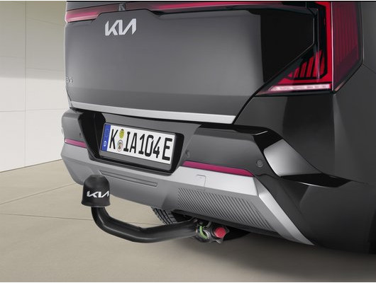 Lišta kufrových dverí KIA EV5, vzhľad brúseného hliníka