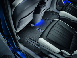 Velúrové koberce KIA EV9, zadný rad, 6 miestne