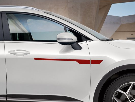 R2200ADE10RD Bočné nálepky, červené, KIA Sportage NQ5