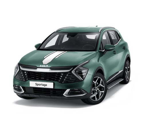 R2200ADE00WH Nálepky, pretekárske pruhy KIA Sportage NQ5, bieločierne