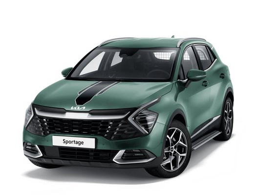 R2200ADE00BL Nálepky, pretekárske pruhy KIA Sportage NQ5, čiernobiele